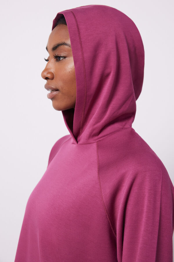 Dash and Stars Sudadera capucha tacto suave fucsia rosa