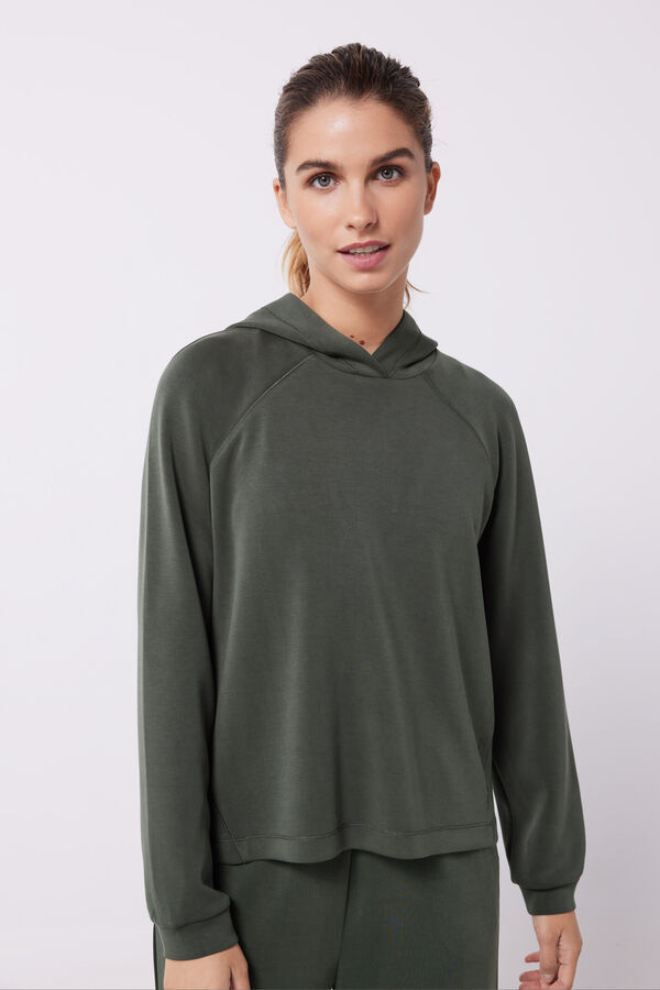 Dash and Stars Sweatshirt capuz tato suave verde verde