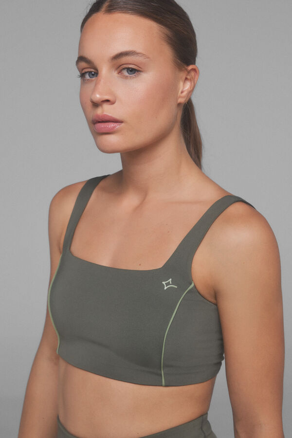 Dash and Stars Sutiã esportivo 4D STRETCH cáqui escuro beige