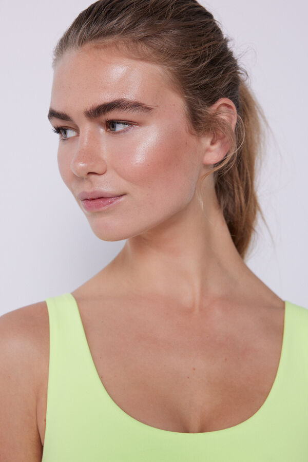 Dash and Stars Sujetador deportivo SOFT MOVE amarillo estampado