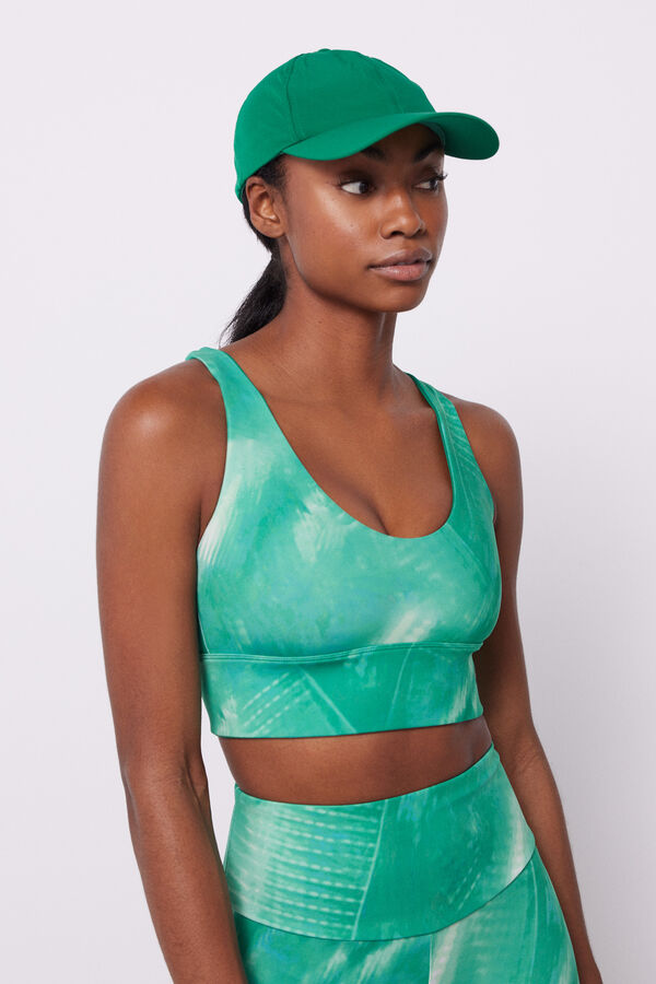 Dash and Stars Sujetador deportivo reversible verde 4D Stretch verde