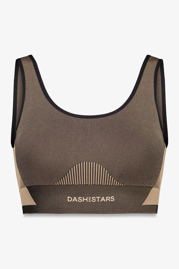Dash and Stars Sujetador deportivo marr&oacute;n SEAMLESS FIT marr&oacute;n