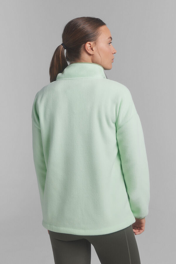 Dash and Stars Tecido de polar verde verde