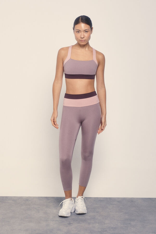 Dash and Stars Sutiã esportivo bloco STRETCH rosa 4D rosa