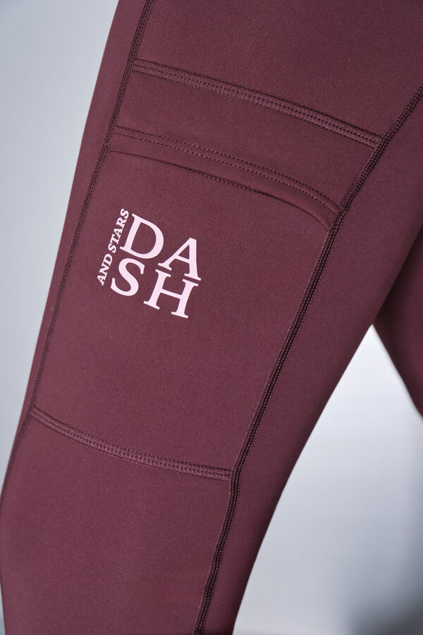 Dash and Stars Leggings THERMAL morado rosa