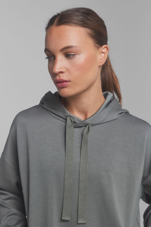 Dash and Stars Sudadera capucha suave kaki beige