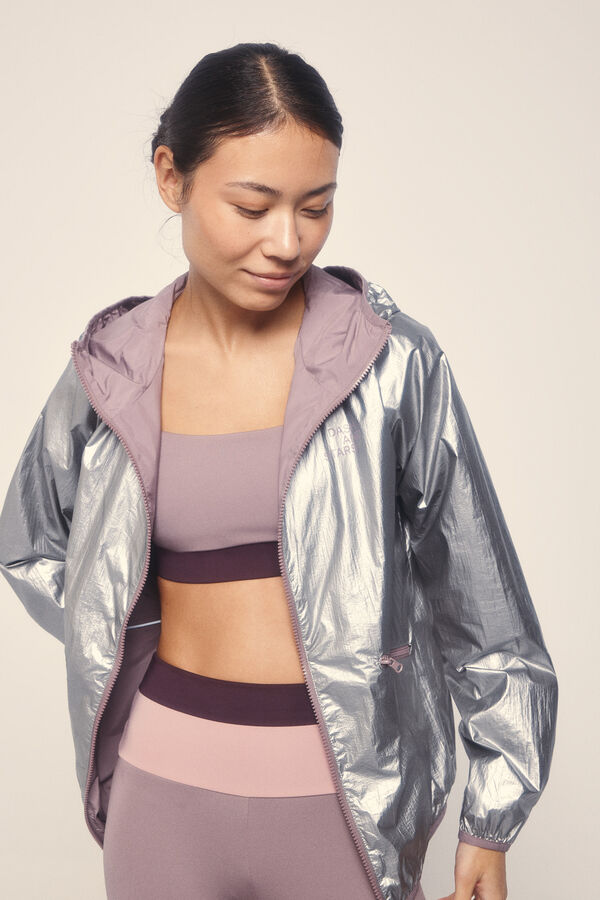 Dash and Stars Chaqueta reversible tejido técnico ligero  rosa