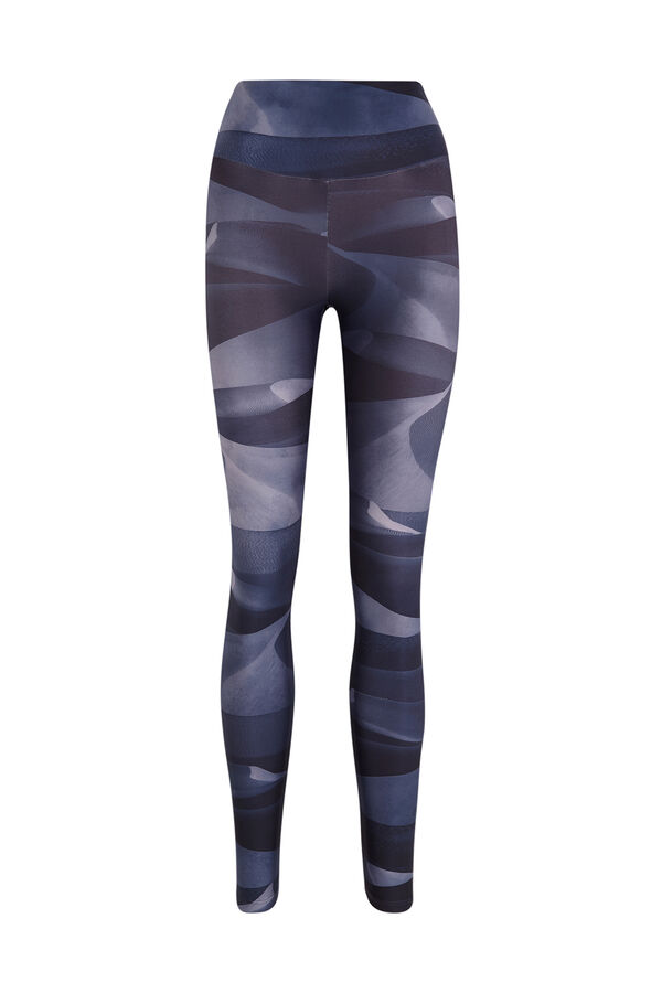 Dash and Stars Leggings 4D STRETCH estampado em azul azul