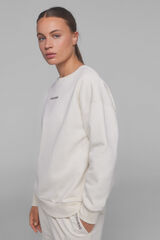 Dash and Stars Sudadera logo algod&oacute;n beige. Special colab @ffitcoco beige