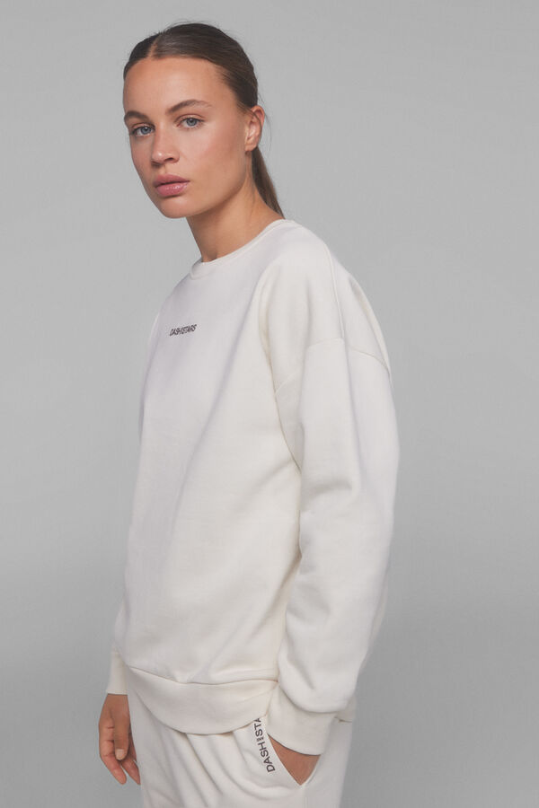 Dash and Stars Sudadera logo algod&oacute;n beige. Special colab @ffitcoco beige