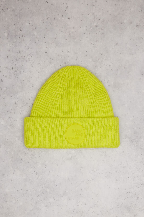 Dash and Stars Gorro tricot logo pistacho verde