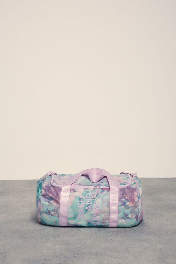 Dash and Stars Bolsa deporte packable nylon print verde