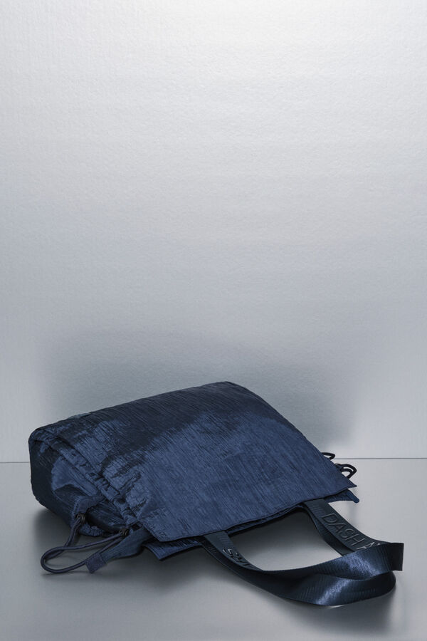 Dash and Stars Bolso tote nylon azul satinado azul