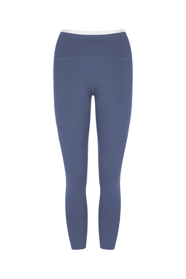 Dash and Stars Leggings 4D STRETCH crop azul azul