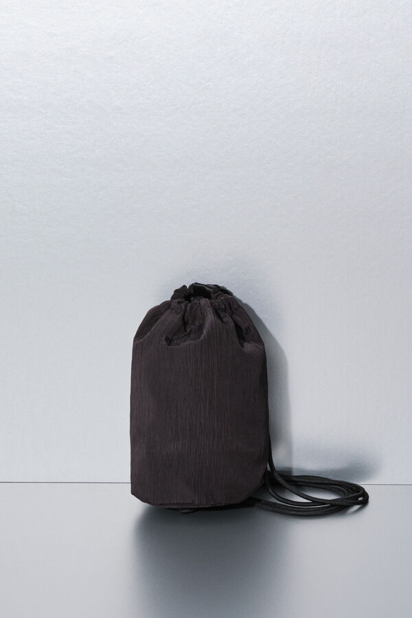 Dash and Stars Mini bolso bandolera nylon negro satinado negro