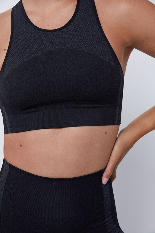 Dash and Stars Soutien desportivo preto Seamless Fit preto