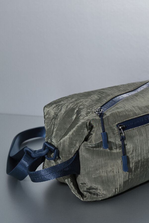 Dash and Stars Bolso bandolera nylon  kaki satinado verde