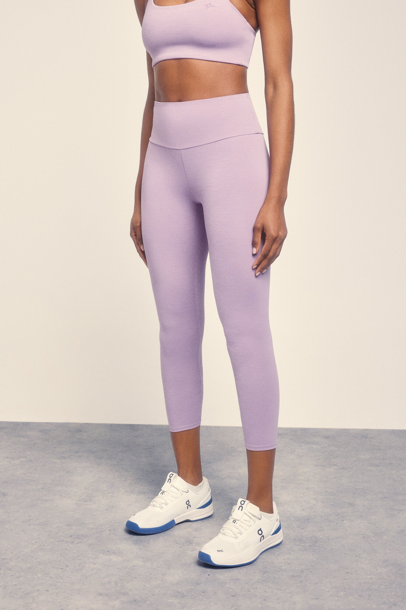 Dash and Stars Leggings crop lila