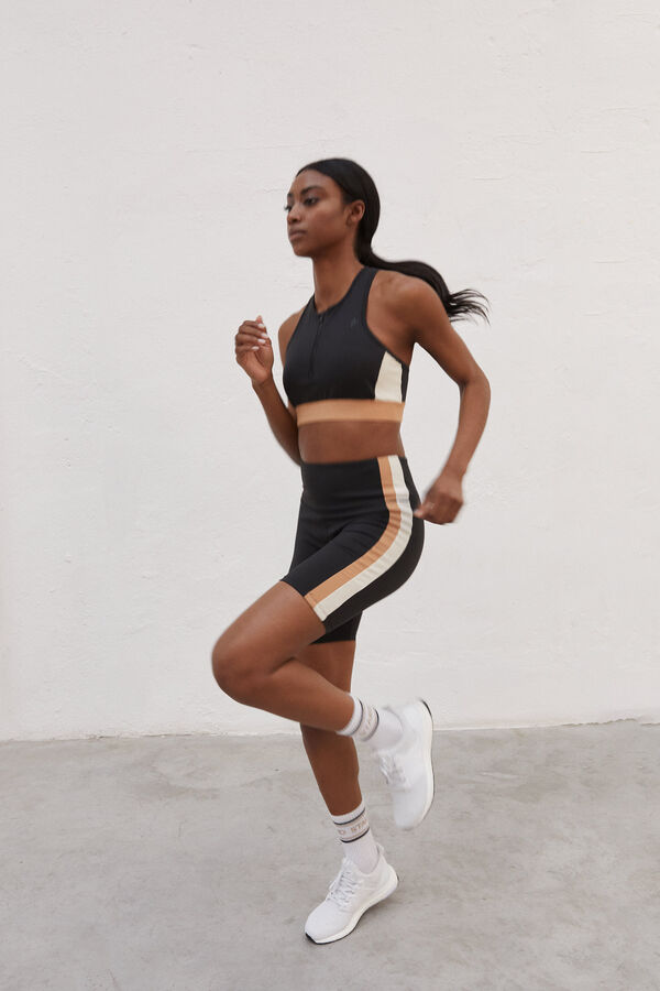 Dash and Stars Leggings de microfibra pretos 4D Stretch  preto