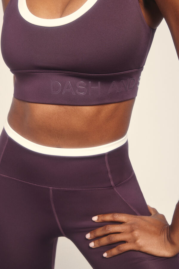 Dash and Stars Sujetador deportivo 4D Stretch morado rosa