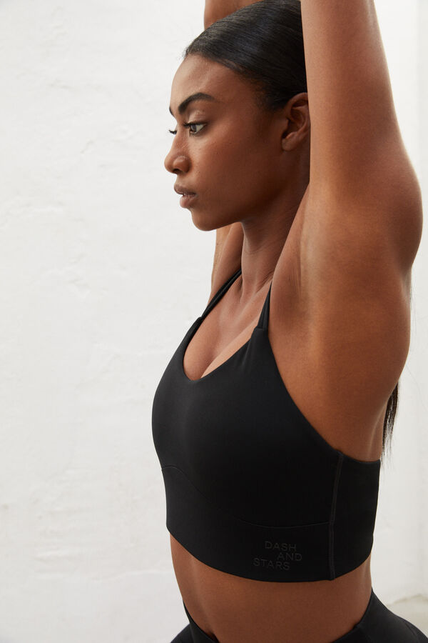 Dash and Stars Top sujetador deportivo negro Collagen Feel negro