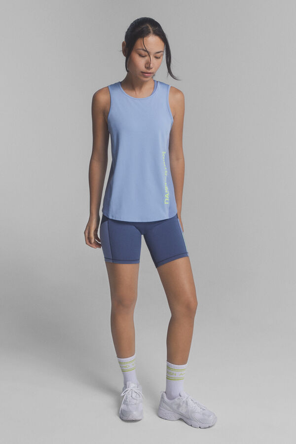 Dash and Stars Camiseta sin mangas tejido t&eacute;cnico azul azul