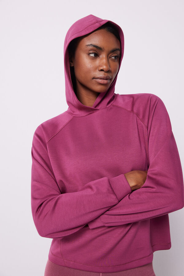 Dash and Stars Sudadera capucha tacto suave fucsia rosa