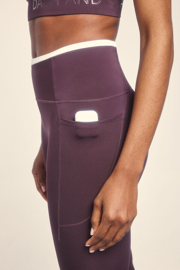 Dash and Stars Legging pirata 4D STRETCH roxa rosa