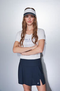 Dash and Stars Saia de microfibra azul com interior em malha