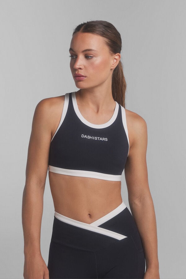 Dash and Stars Sujetador deportivo 4D STRETCH negro negro
