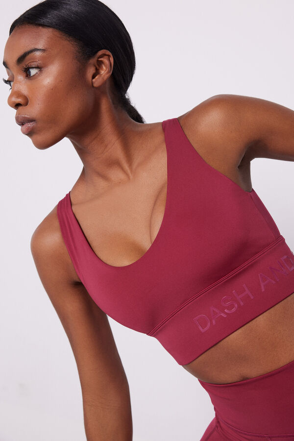 Dash and Stars Sujetador deportivo frambuesa 4D Stretch rojo
