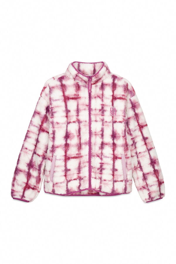 Dash and Stars Chaqueta polar cremallera rosa chicle rosa