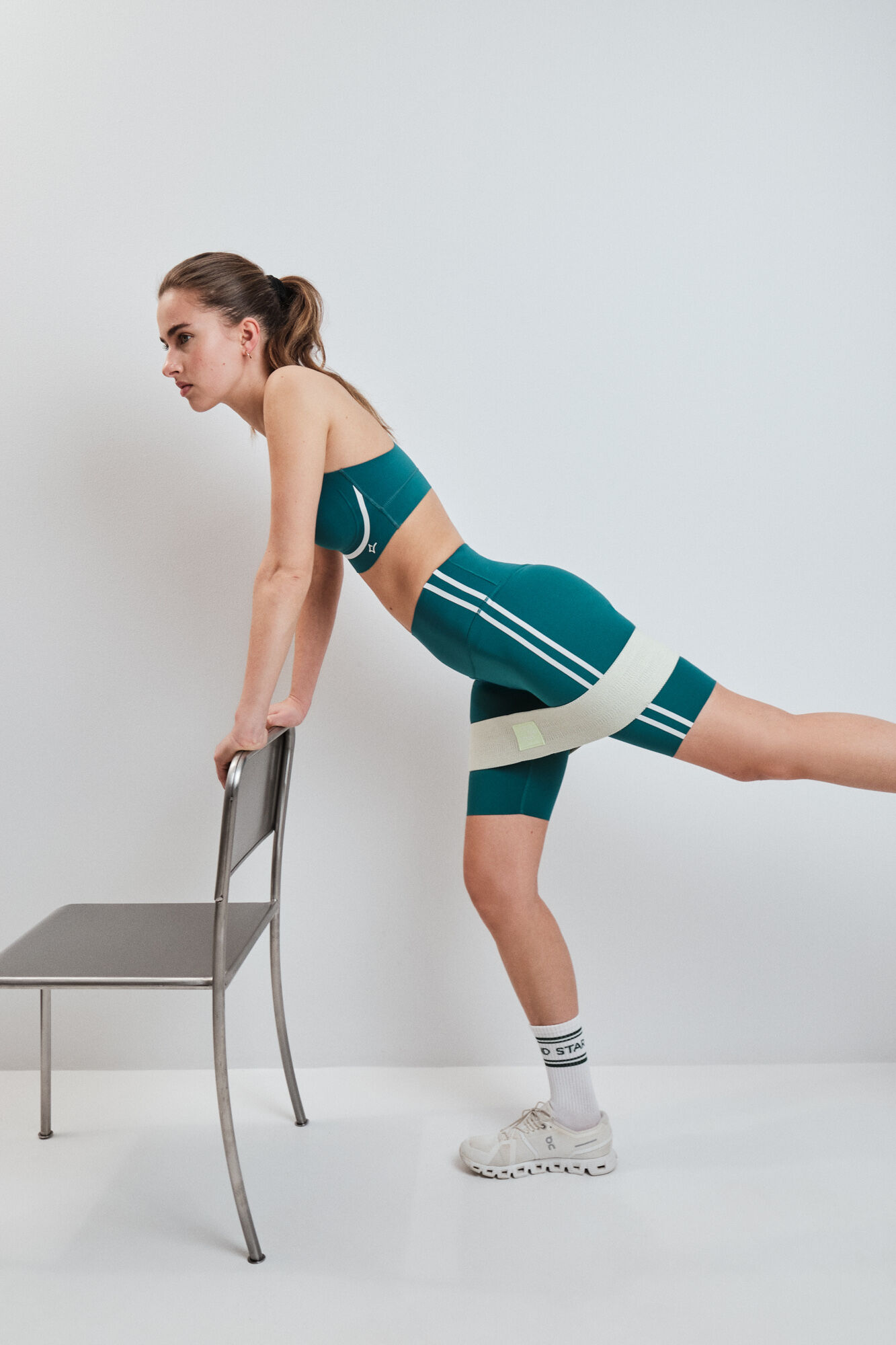 Dash and Stars Leggings COMPRESSIVE pirata verde