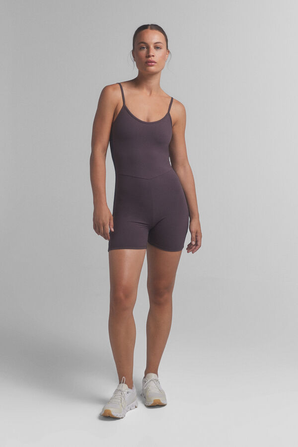 Dash and Stars Mono corto SOFT MOVE marr&oacute;n. Special colab @ffitcoco nude