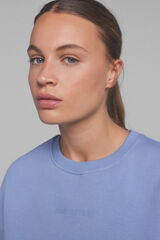 Dash and Stars Sweatshirt 100% algod&atilde;o com logo azul. Colabora&ccedil;&atilde;o especial @ffitcoco azul