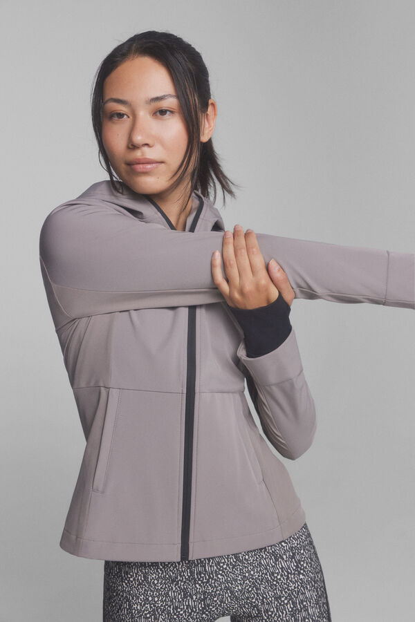 Dash and Stars Chaqueta t&eacute;cnica water-repellent marr&oacute;n nude