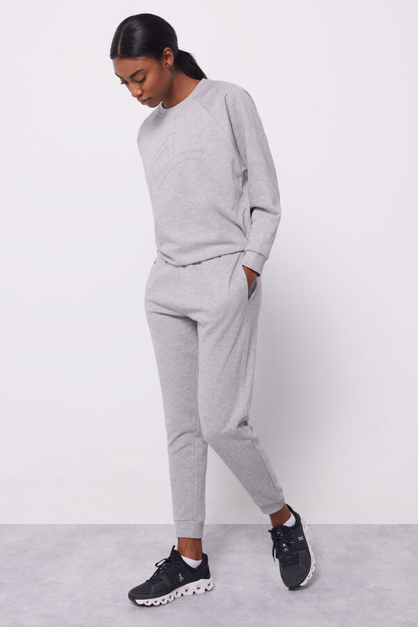 Dash and Stars Cal&ccedil;as jogger algod&atilde;o cinzentas cinzento