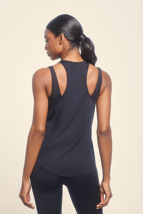 Dash and Stars Camiseta microfibra halter negra negro
