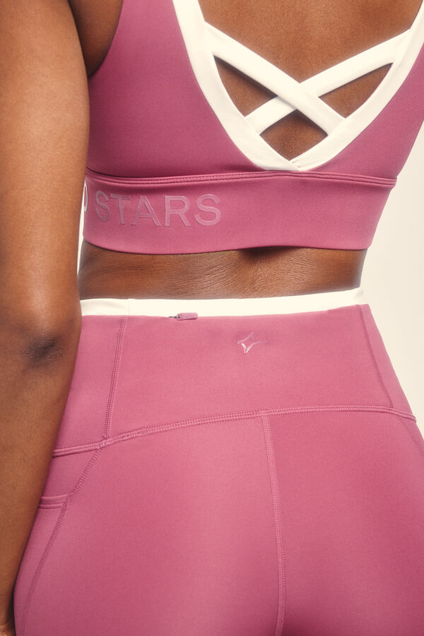 Dash and Stars Leggings de ciclismo 4D STRETCH rosa rosa