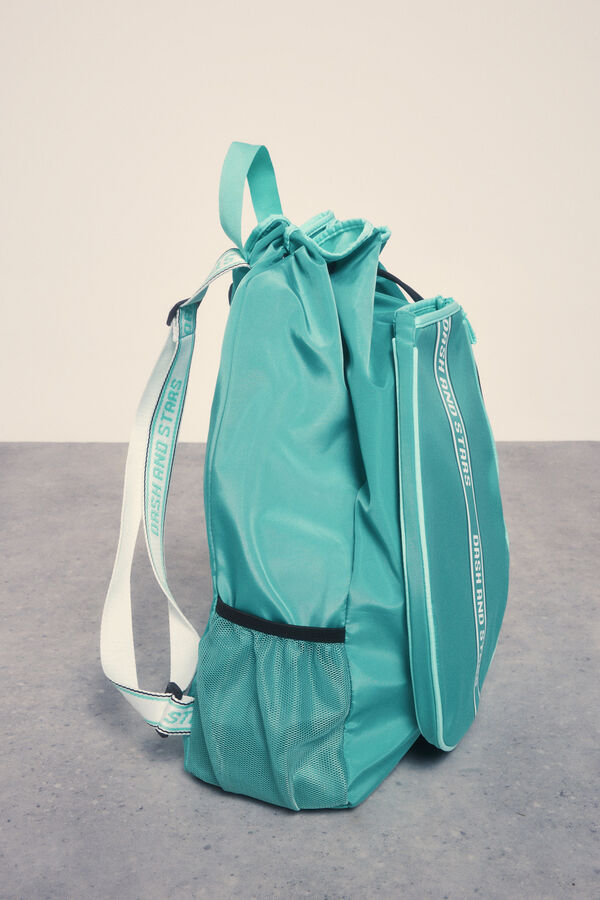 Dash and Stars Mochila de remo em nylon verde verde