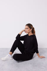 Dash and Stars Sweatshirt capuz tato suave preto preto