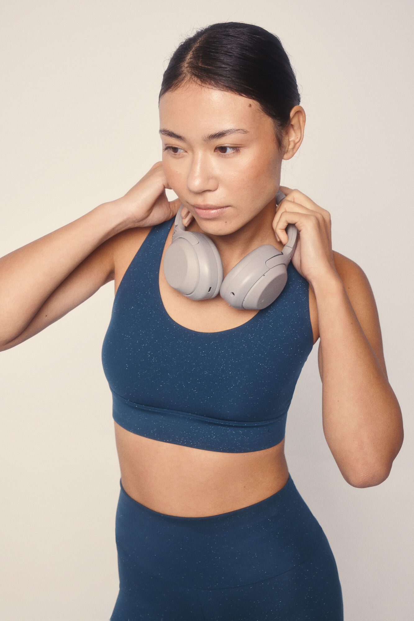 Dash and Stars Sujetador deportivo 4D STRETCH brillo azul