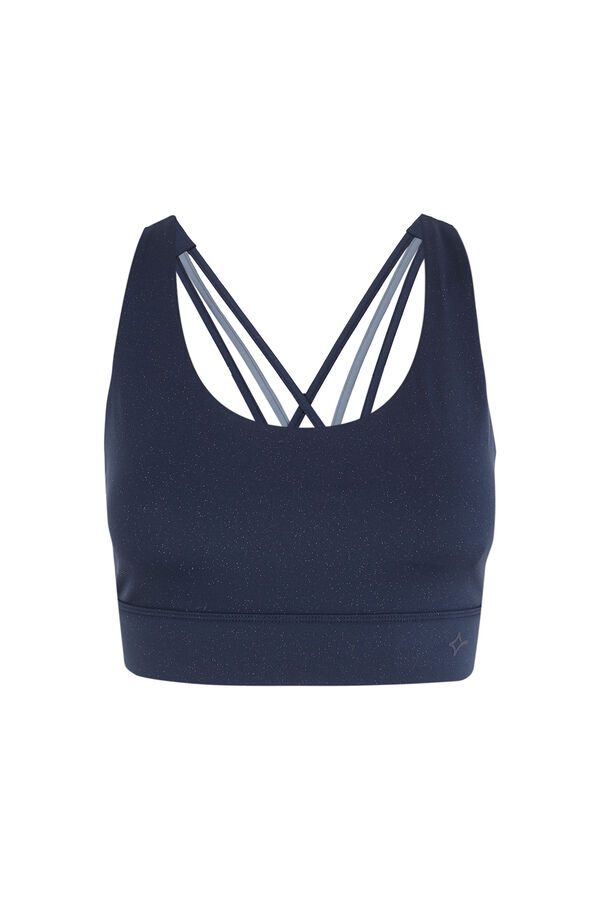 Dash and Stars Sujetador deportivo 4D STRETCH brillo azul azul