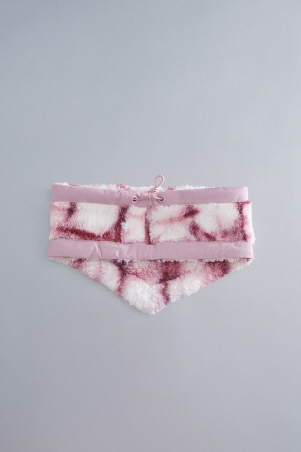 Dash and Stars Bandana de polar rosa chiclete rosa