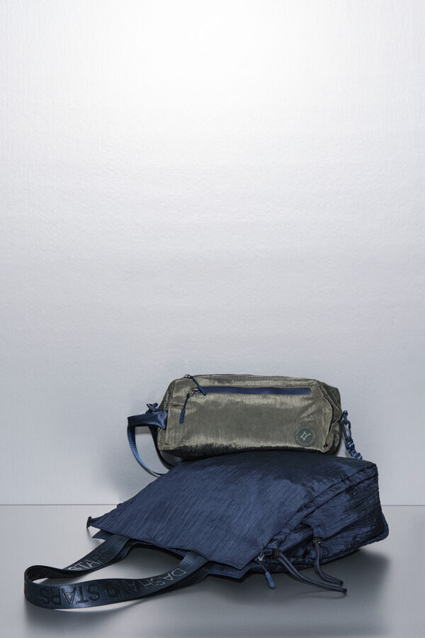 Dash and Stars Bolso tote nylon azul satinado azul