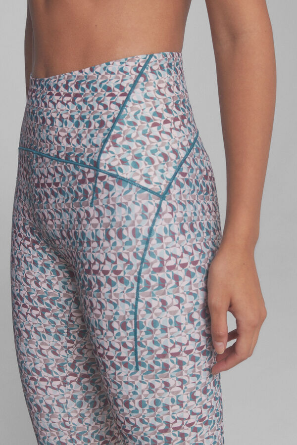 Dash and Stars Leggings SOFT MOVE crop impressa multicor impressão