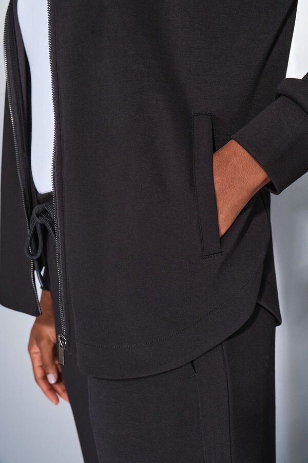 Dash and Stars Chaqueta negra cremallera  negro