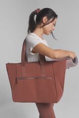 Dash and Stars Bolso shopper marr&oacute;n nylon nude