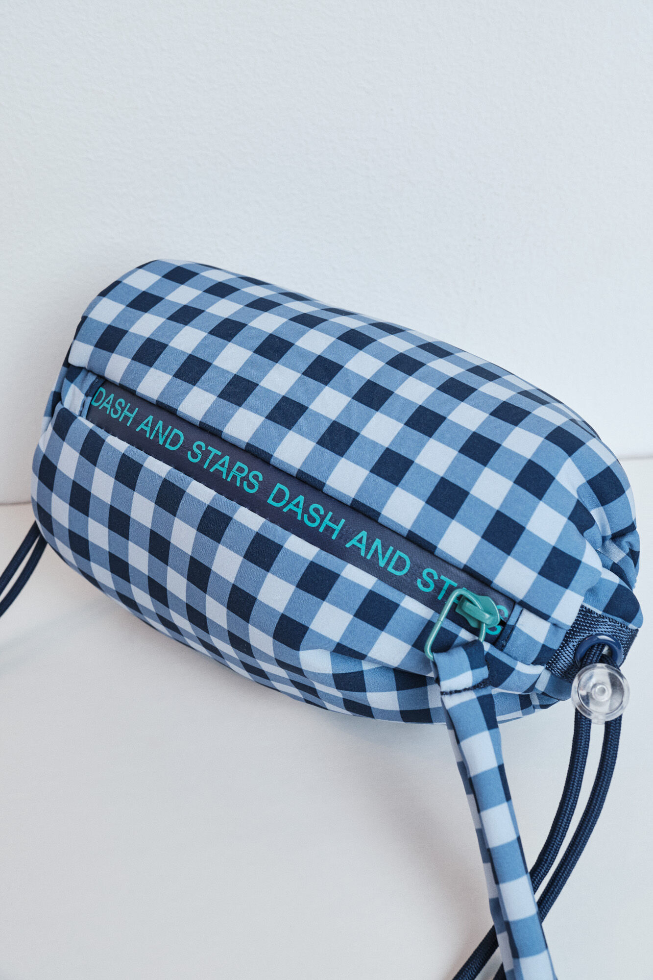 Dash and Stars Mini mala a tiracolo estampado vichy azul