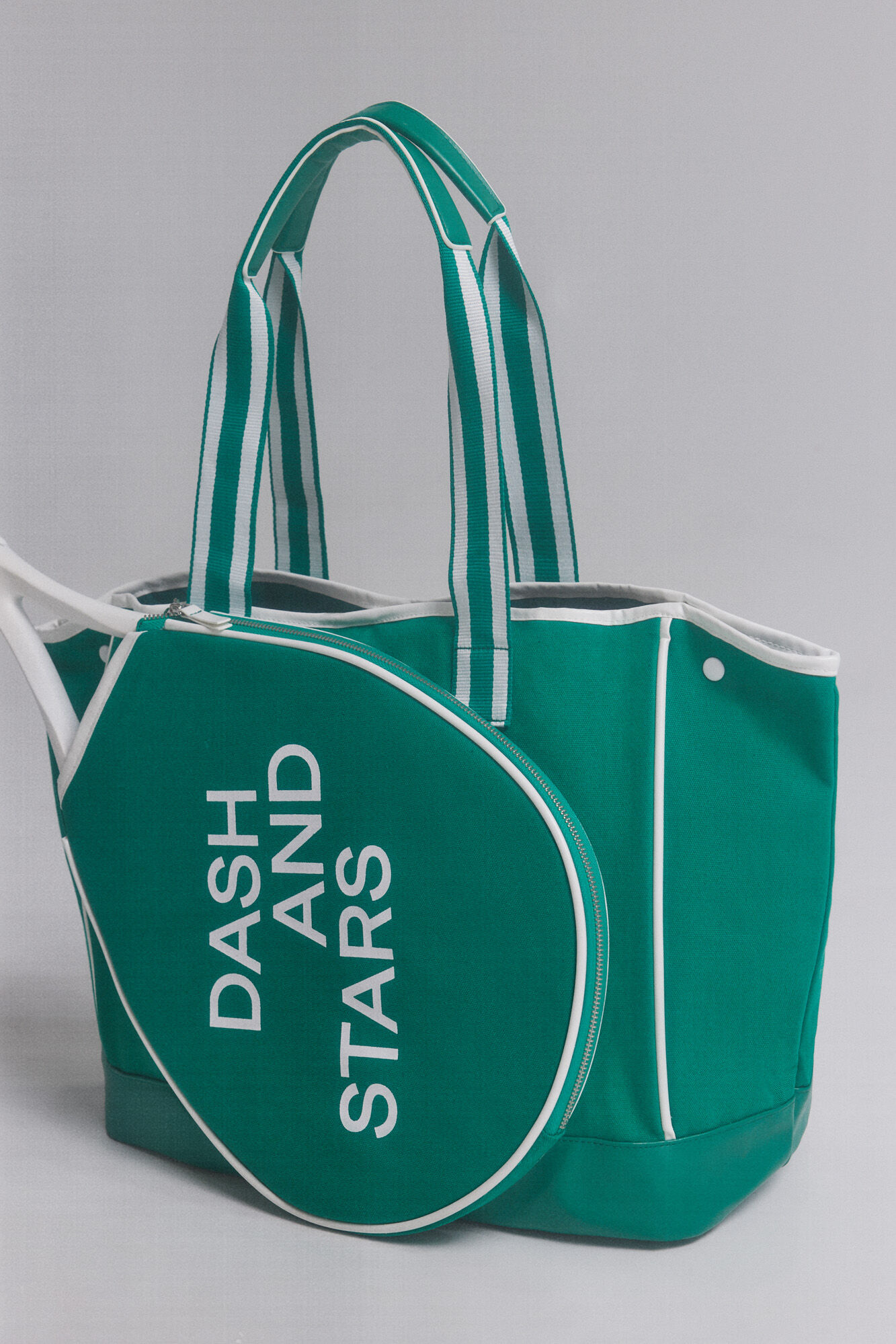 Dash and Stars Bolso tote p&aacute;del verde